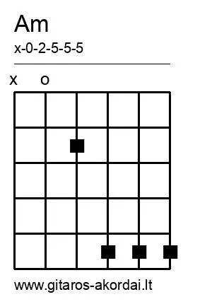 Am chord diagram