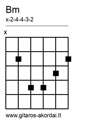 Bm chord diagram